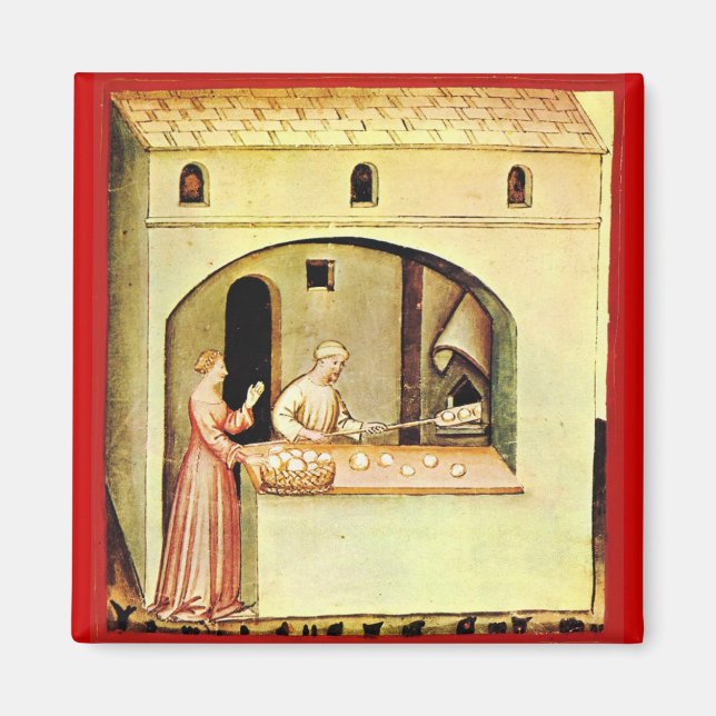 ANTIQUE OVEN BAKER,BAKERY BREAD SHOP MAGNET (Framsidan)