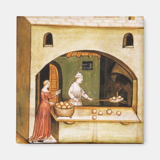 ANTIQUE OVEN BAKER,BAKERY BREAD SHOP MAGNET (Framsidan)
