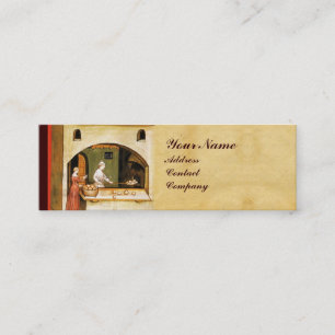 ANTIQUE OVEN BAKER,BAKERY BREAD SHOP MINI VISITKORT