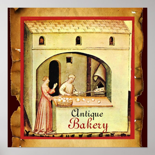 ANTIQUE OVEN BAKER,BAKERY BREAD SHOP POSTER (Framsidan)