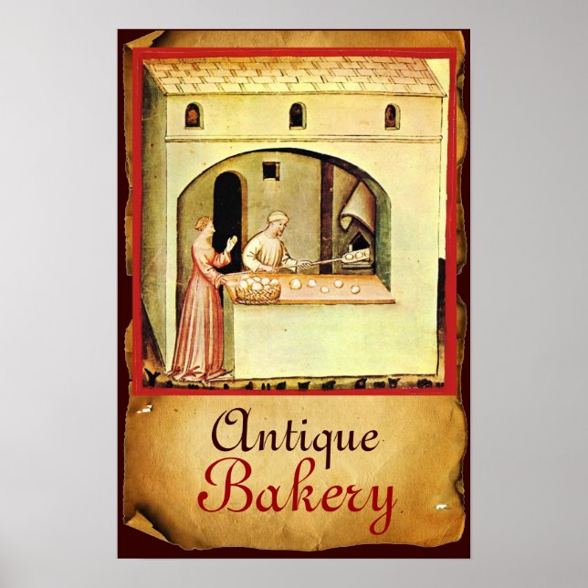 ANTIQUE OVEN BAKER,BAKERY BREAD SHOP POSTER (Framsidan)