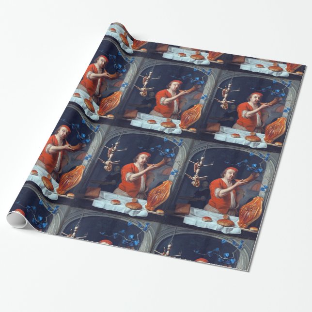 ANTIQUE OVEN BAKER,BAKERY BREAD SHOP PRESENTPAPPER (Utrullad)