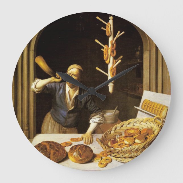 ANTIQUE OVEN  BAKER ,BAKERY BREAD SHOP STOR KLOCKA (Framsida)