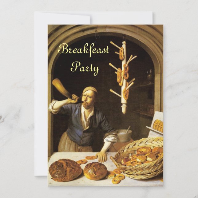ANTIQUE OVEN BAKERY BREAKFEAST PARTY INBJUDNINGAR (Framsida)