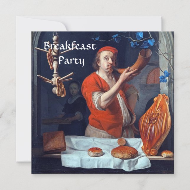 ANTIQUE OVEN BAKERY BREAKFEAST PARTY INBJUDNINGAR (Framsida)