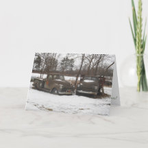 "Antique Oxford Mill Lastbilar" julkort