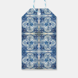 Antique-panel i Delft Blue-anpassade Presentetikett