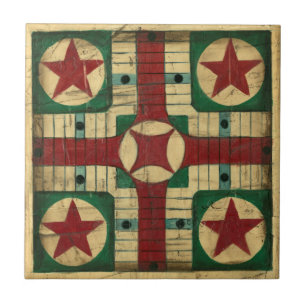 Antique Parcheesi Game Board av Ethan Harper Kakelplatta