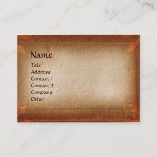 ANTIQUE PARCHMENT, RED VAX SEAL MONOGRAM VISITKORT