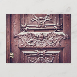 Antique Paris Door Postcard Vykort