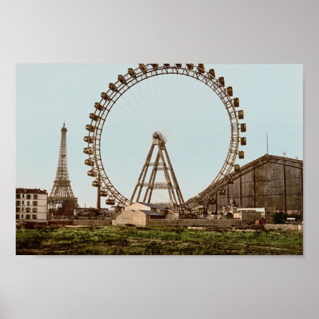 Antique Paris Ferris Wheel Poster (Framsidan)