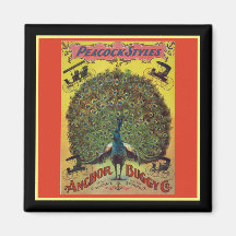 Antique peacock buggy company red gult