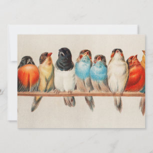 Antique Perch of Birds Hector Giacomelli Inbjudningar