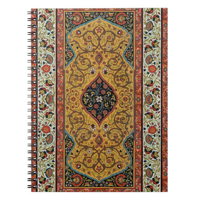 Antique Persian Carpet Elegant Design Anteckningsbok (Framsidan)
