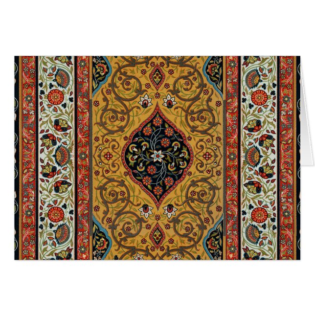 Antique Persian Carpet Elegant Design Hälsningskort (Framsidan Horizontal)
