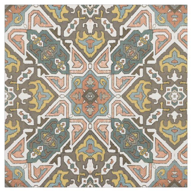 Antique Persian Geometric Mönster Skriv ut Tyg (Provkarta)