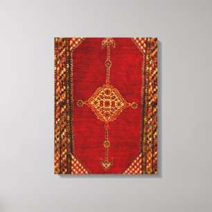 Antique Persian matta - fet mönster Canvastryck
