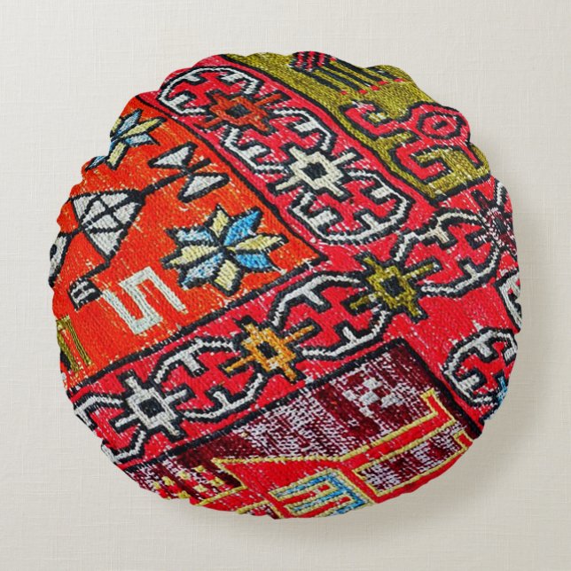 Antique Persian, Mönster, Carpet Rund Kudde (Framsidan)