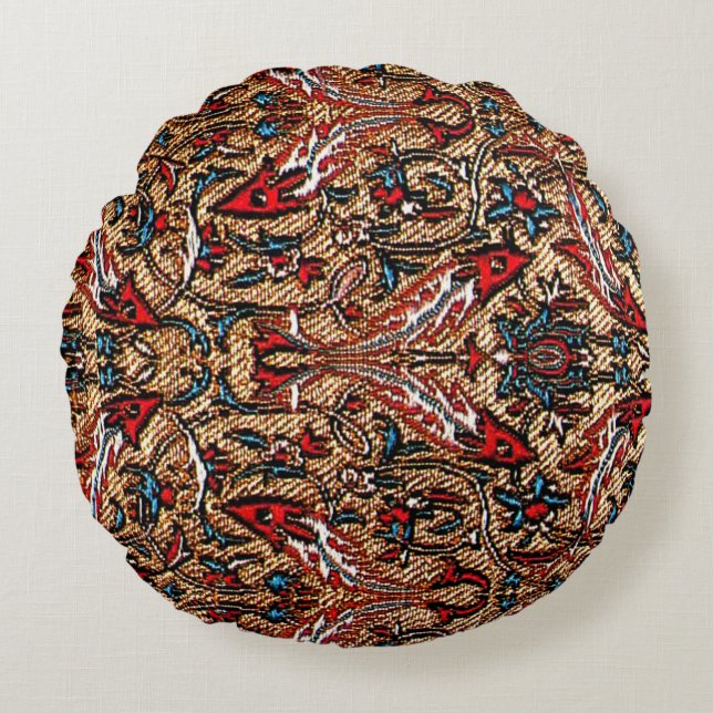 Antique Persian Mönster Rund Kudde (Framsidan)