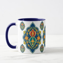 Antique Persian Pattern Look Seven-Tone Coffee Mug Mugg