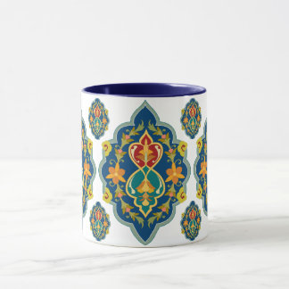Antique Persian Pattern Look Seven-Tone Coffee Mug Mugg
