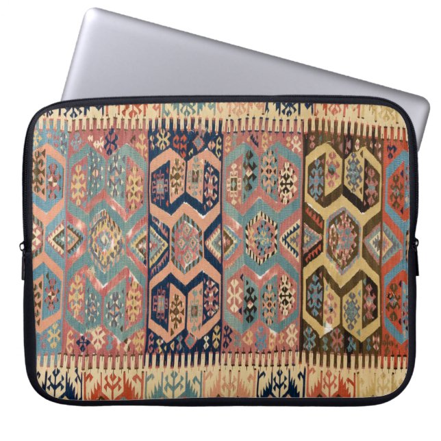 Antique Persian Turkental Oriental Matta Carpet Laptop Fodral (Framsidan)