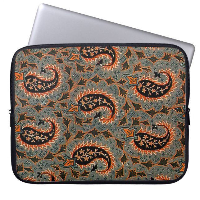 Antique Persian Turkiska Paisley Mönster Laptop Fodral (Framsidan)
