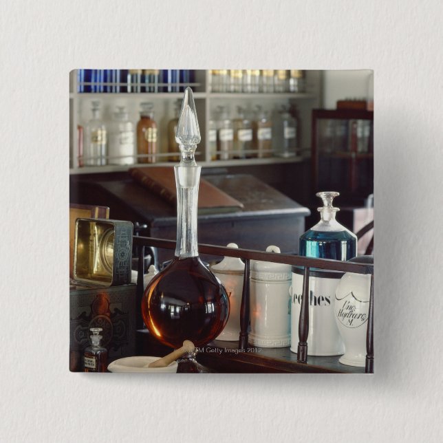 Antique Pharmacy flaskor Knapp (Framsida)