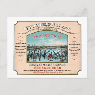 Antique Philadelphia-butiksannonsering Vykort