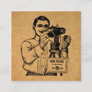 Antique Photographer med kamera Tilläggskort