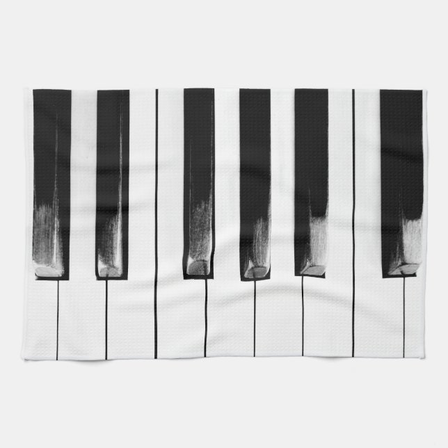 Antique Piano Nycklar Tangentbord Kökshandduk (Horisontell)
