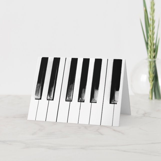 Antique Piano Nycklar Tangentbord Kort (Framsida)