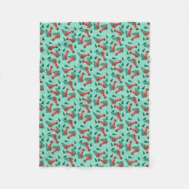 Antique Pickupare Lastbil Julgran Pattren Fleecefilt