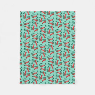 Antique Pickupare Lastbil Julgran Pattren Fleecefilt