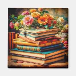 Antique Pile of Vintage Bokar and Flowers Magnet