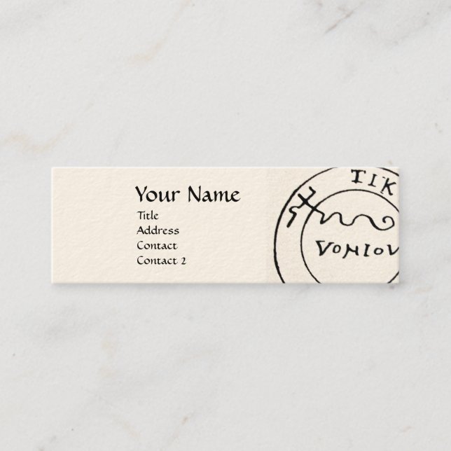 ANTIQUE PIRATER TREASURE KARTA, SKULL OCH SWORD MINI VISITKORT (Framsida)