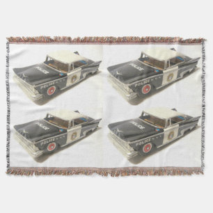 Antique Police Car Throw Blanket Filt