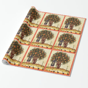 ANTIQUE POMEGRANATE TRÄD PRESENTPAPPER