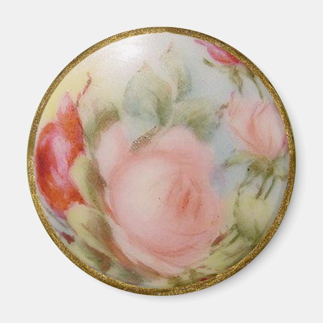 Antique Porcelain Button Art, Ro Magnet (Framsidan)