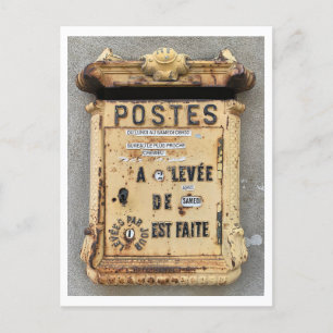 Antique-postlåda i Frankrike Vykort