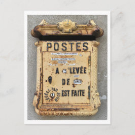 Antique-postlåda i Frankrike Vykort