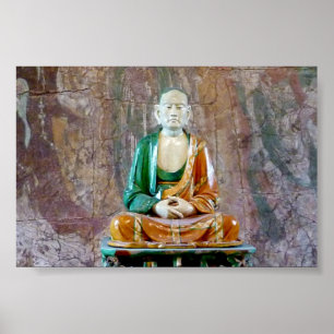 Antique pottery Buddha Poster