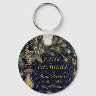 Antique Pride and Prejudice Peacock Edition Cover Nyckelring