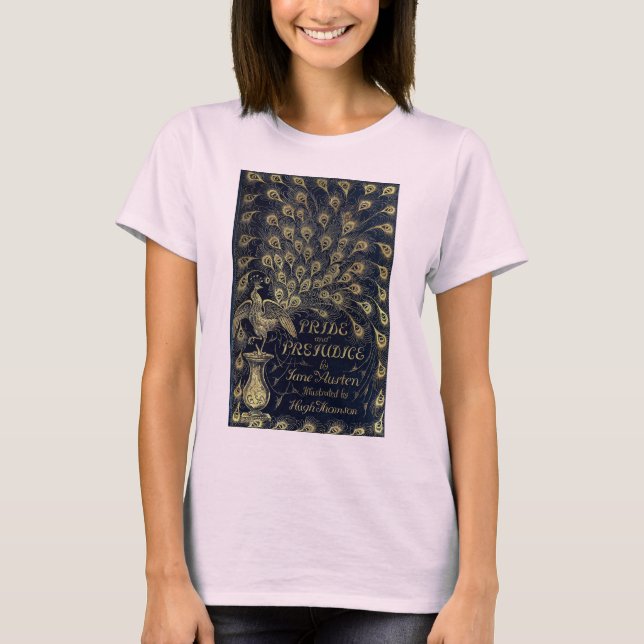 Antique Pride and Prejudice Peacock Edition Cover T Shirt (Framsida)