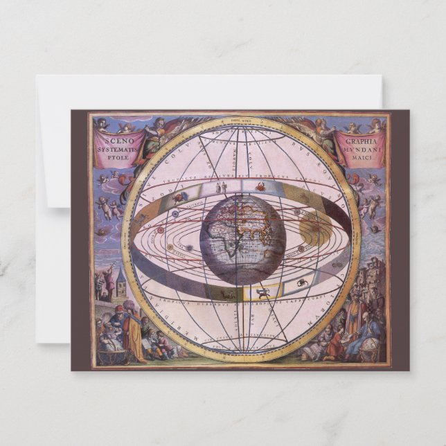 Antique Ptolemaic Solar System, Andreas Cellarius (Framsida)