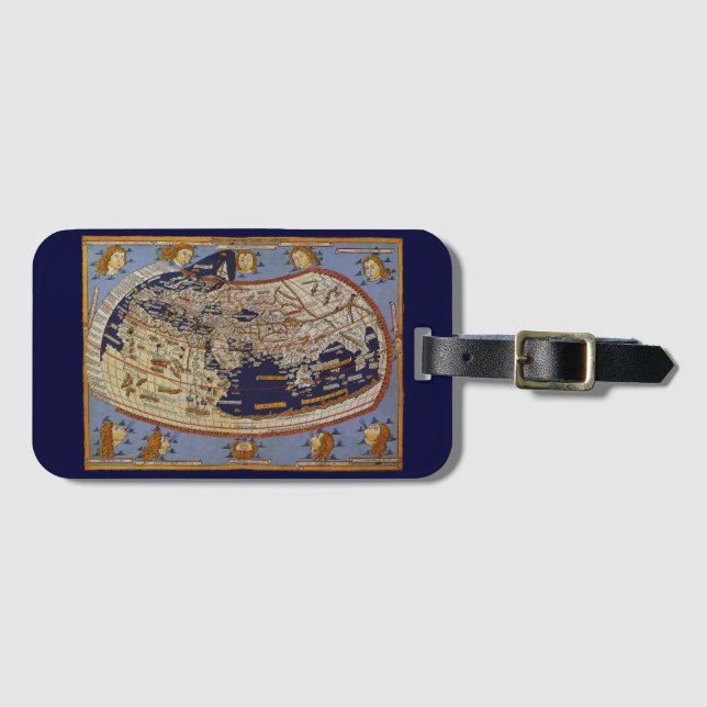 Antique Ptolemaic World Map, Johannes of Arnsheim Bagagebricka (Framsida horisontal)