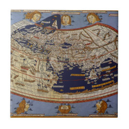 Antique Ptolemaic World Map, Johannes of Arnsheim Kakelplatta