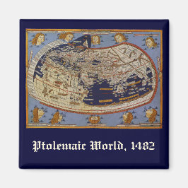 Antique Ptolemaic World Map, Johannes of Arnsheim Magnet