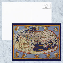 Antique Ptolemaic World Map, Johannes of Arnsheim Vykort
