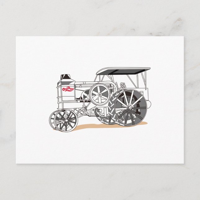 Antique Pulling Tractor Vykort (Framsida)